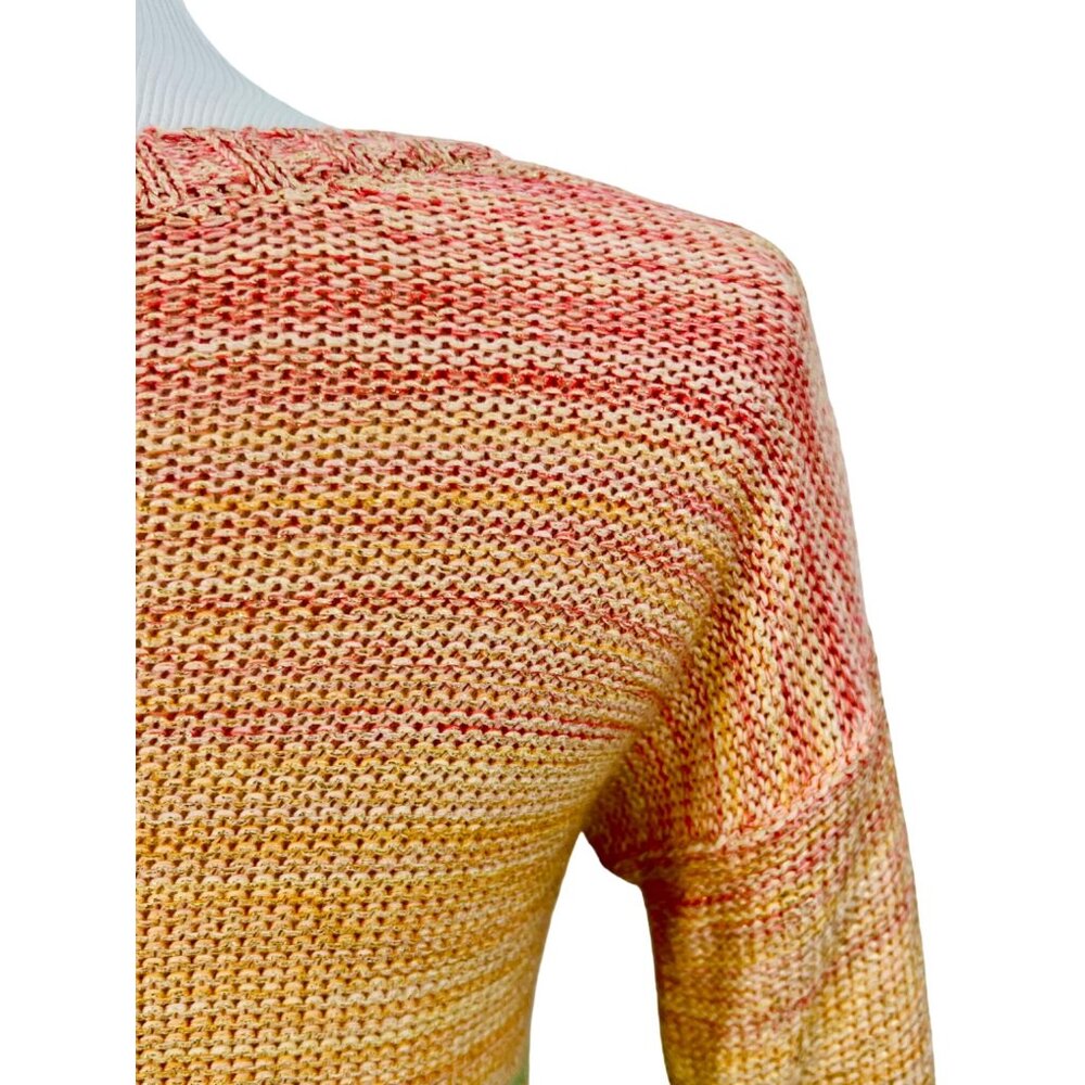 Anthropologie x Willow & Clay Ombre Rainbow Metallic Threading Knit Sweater - Picture 7 of 12